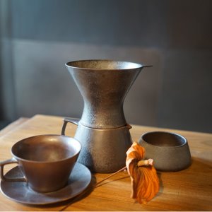 타임모어 [타임모어] 티엔무 세라믹 커피 드립세트-블랙. 선물세트